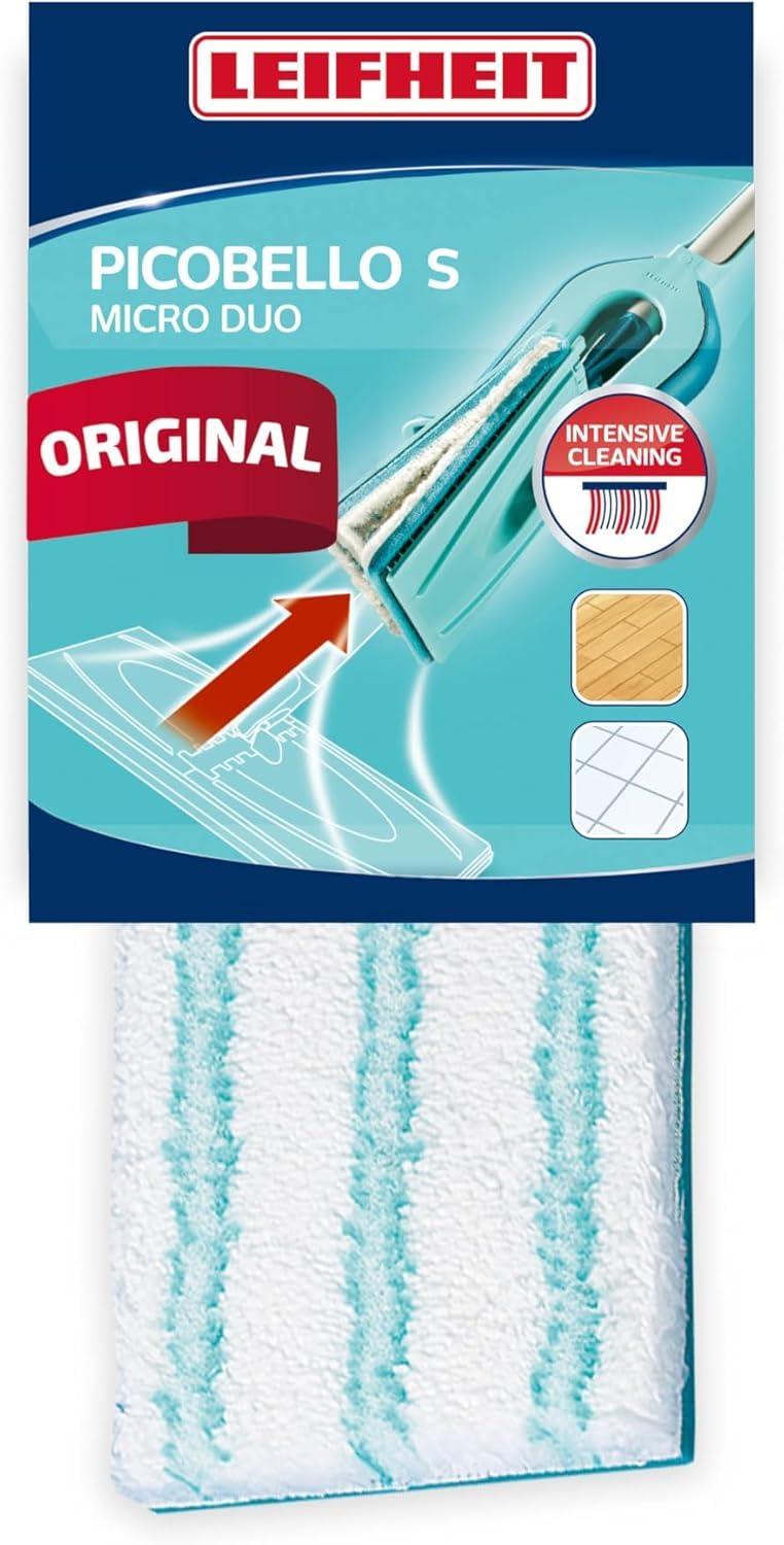 Leifheit Picobello S Mop Replacement Pad - Micro Duo micro fibre, 27 cm wide, for Picobello Mop, Picobello Replacement Head