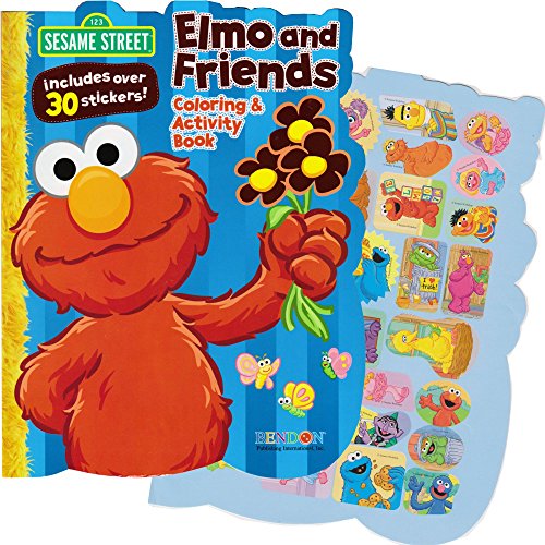 Elmo and Friends - Shaped Coloring Book with Stickers