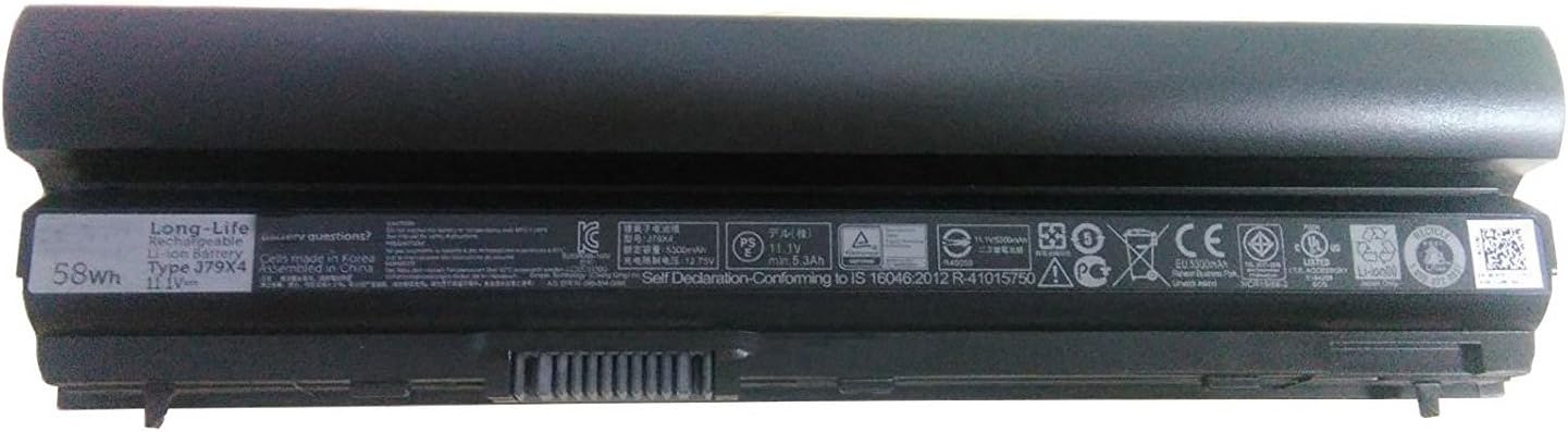 Dentsing J79X4 58 WHR 6-Cell Lithium-Ion Battery for Dell Latitude E6220/E6320/E6330/E6230/E6430s (FN3PT)