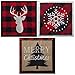 DII Holiday Kitchen Towels Embroidered Dish Towel Set, 18x28, Fireside, 3 Piece