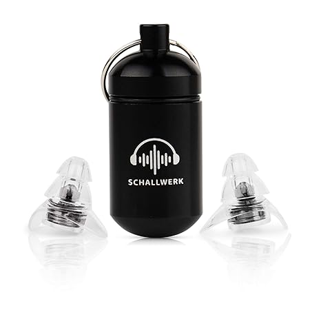 SCHALLWERK ® – 27 dB Strong+ – Gehörschutz Ohrstöpsel Mit Extra Starkem Schutz – Dämpft Lärm & Erhält Tonqualität – Ideal Für
