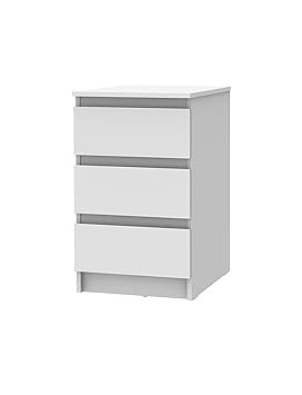 Bedside Table Nightstand 3 Drawer Cabinet Chest Of Drawers Living