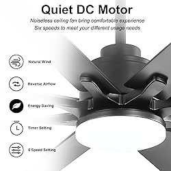 Sofucor 66" Smart Ceiling Fans with