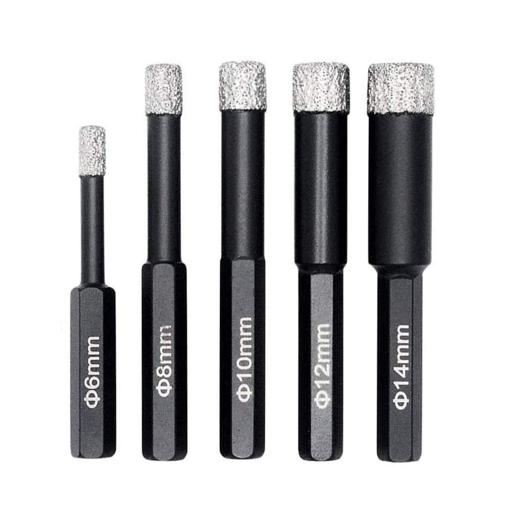 Drill Bit Porcelain Glass Ceramic Tile Spade Dry Cut Diamond 6/8/10/12/14mm