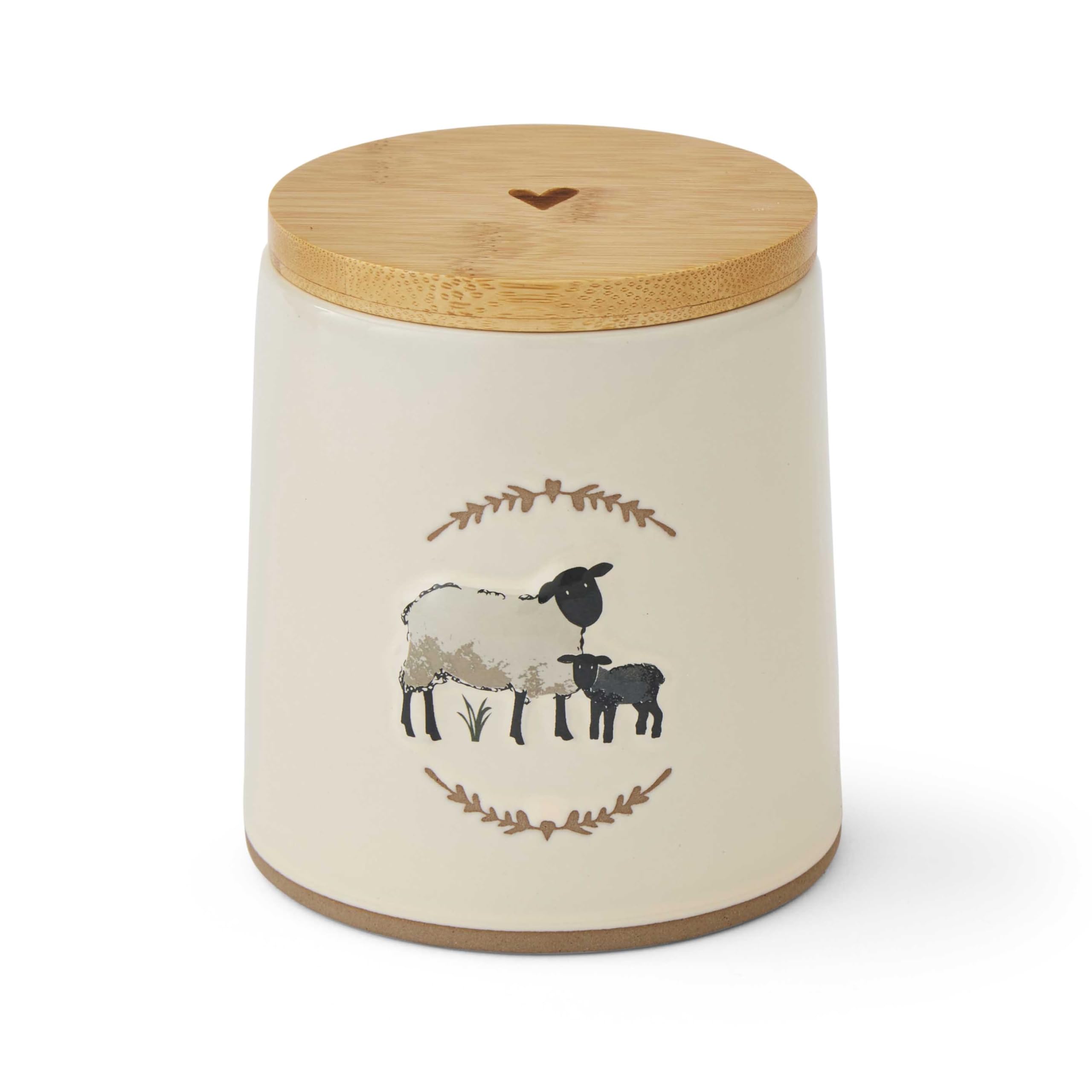 Cooksmart Stoneware Airtight Storage Jars | Storage Jars & Canisters Perfect For Pasta Storage & Rice Storage | Storage Jars With Lids For All Type Of Foods - Highland Sheep