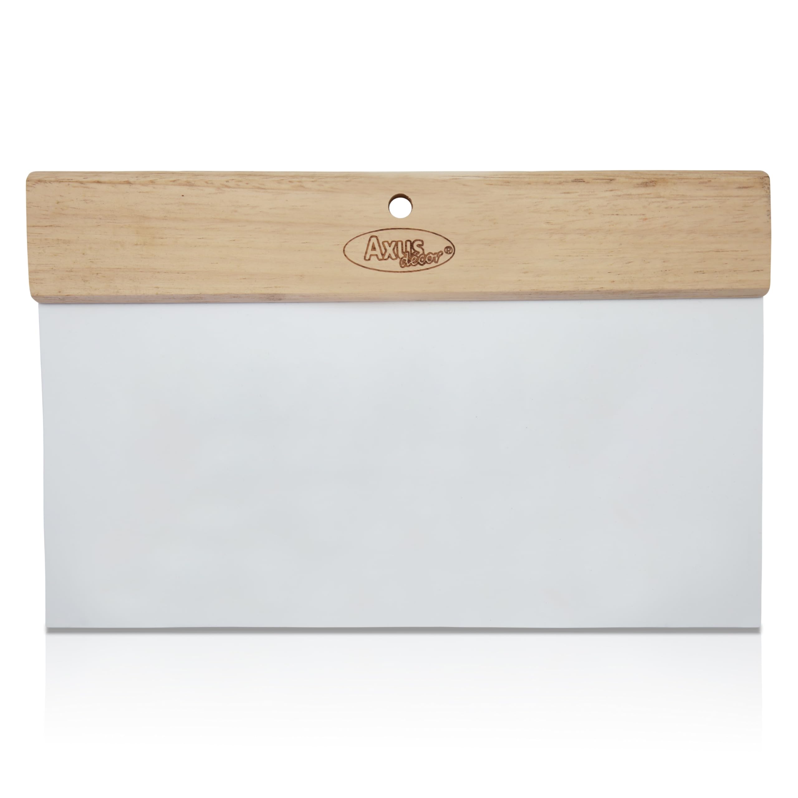 Axus Decor Quick-Fill (Blue Series) Flexible Caulking Blade Beechwood Handle & Flexible Plastic - Wallpaper Smoother Tool for Professional & DIY Projects, Ideal for Cracks, Smoothing (230mm)