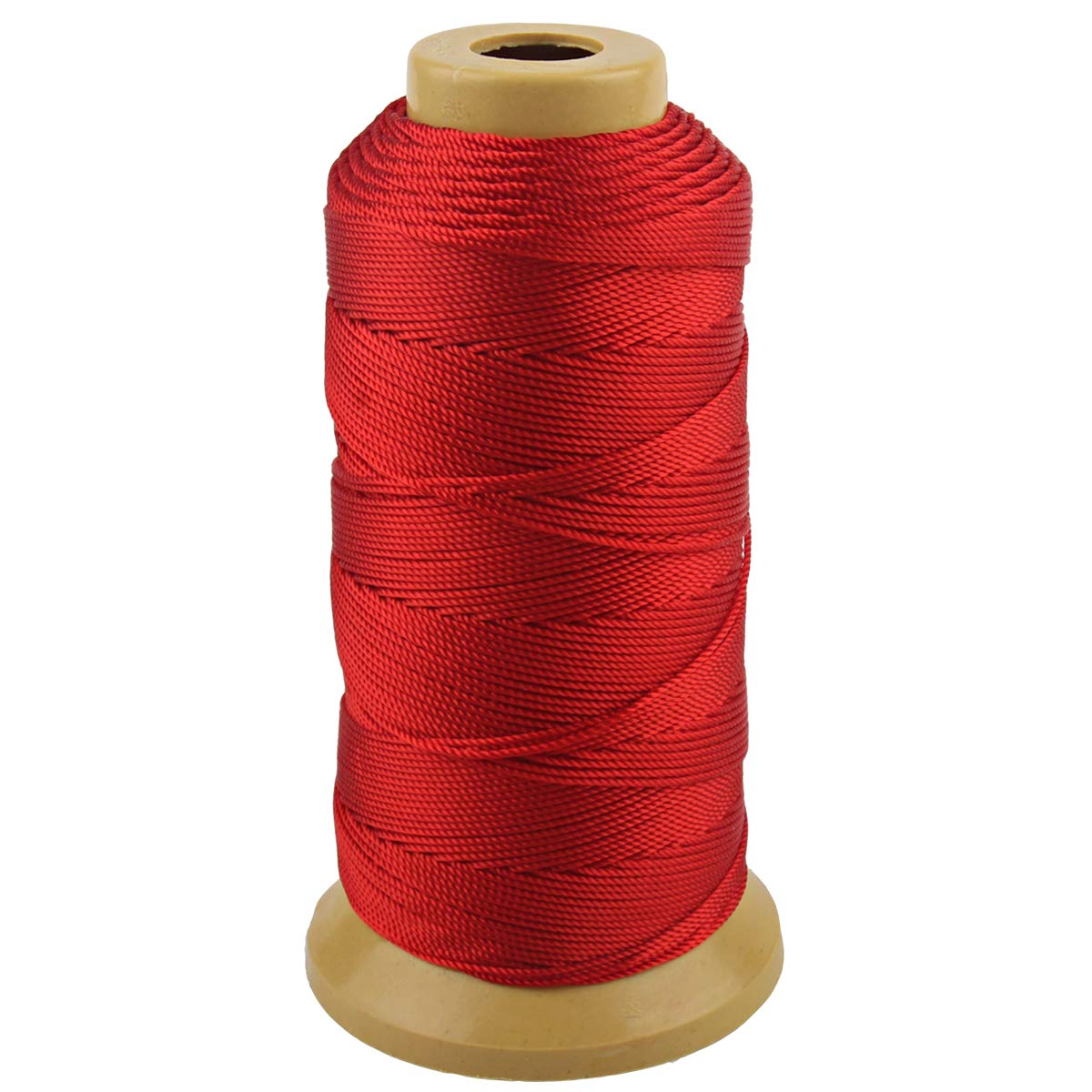 McFanBe 656 Feet Twisted Nylon Line Twine String Cord for Gardening Marking DIY Projects Crafting Masonry (1mm-656 feet, Red)