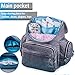 Baby Diaper Bag Backpack w/ Stroller Straps & Changing Pad, Gray