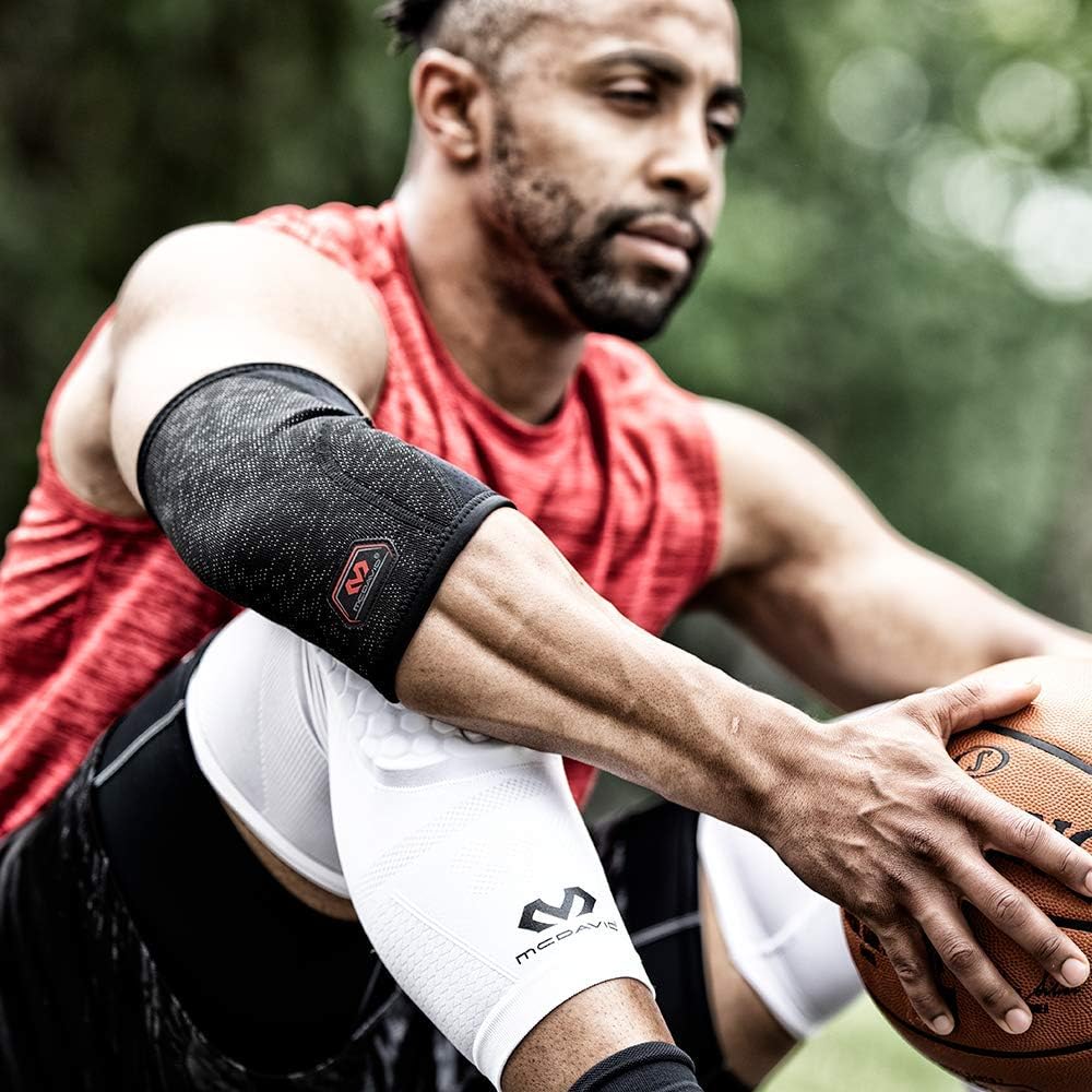 McDavid HyperBlend Elbow Compression Sleeve for Joint Pain Relief, Stability, Recovery, Blood Flow, Tendonitis, Arthritis, Bursitis, Tennis Elbow and More. Supports The Elbow for Men and Women. : Sports & Outdoors