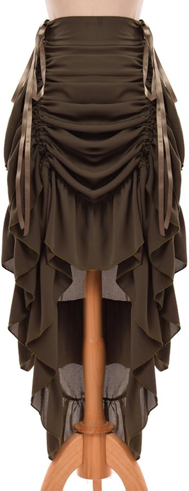 GRACEART Women's Victorian Steampunk Skirt Pirate Costume: Clothing