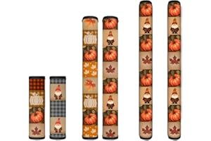 Biyejit 6 Pieces Fall Refrigerator Door Handle Covers Thanksgiving Pumpkin Turkey Refrigerator Handle Covers Fall Kitchen Appliance Decor Handles for Fridge Oven Microwave Dishwasher