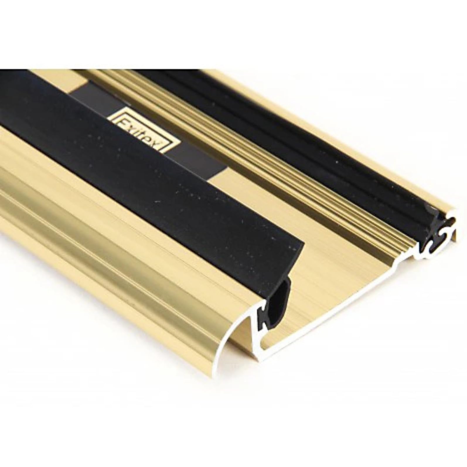Exitex Macclex 15/2 Aluminium Door Threshold Draught Excluder Cill, 914mm (36"), Energy Efficient Metal Weatherproof Strip (Gold) — image 1