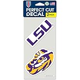 Wincraft NCAA Louisiana State University Perfect Cut Decal (Set of 2), 4" x 4"