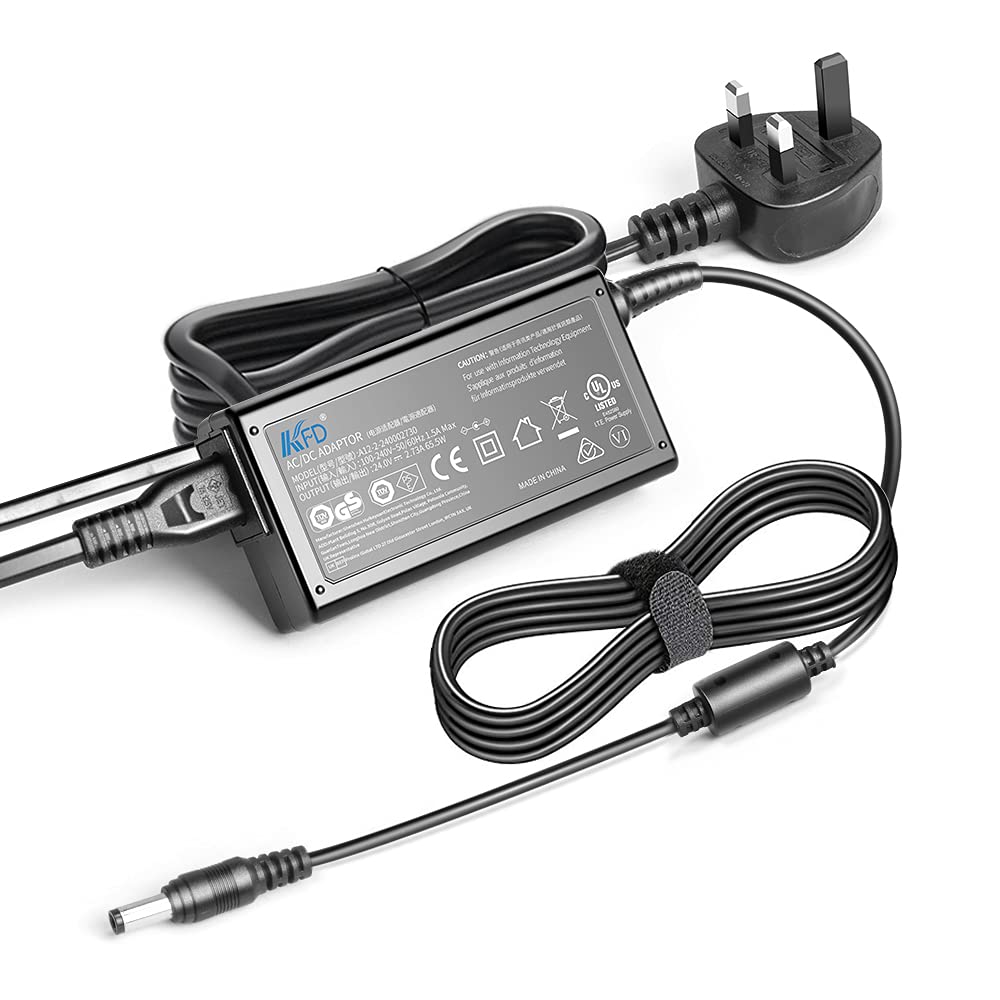 KFD 24V DC Power Supply Charger for Logitech G920 G923 G940 G25 G27 G29 Driving Force Racing Wheel Logitech G PRO Xbox 360 Steering Wheel FUJITSU Scanner 24 Volt 2A 3A Transformer PSU AC Adapter Cable