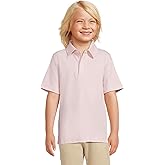 Johnston and Murphy Boys Micro Stripe Polo (Big Kid) Pink X-Large