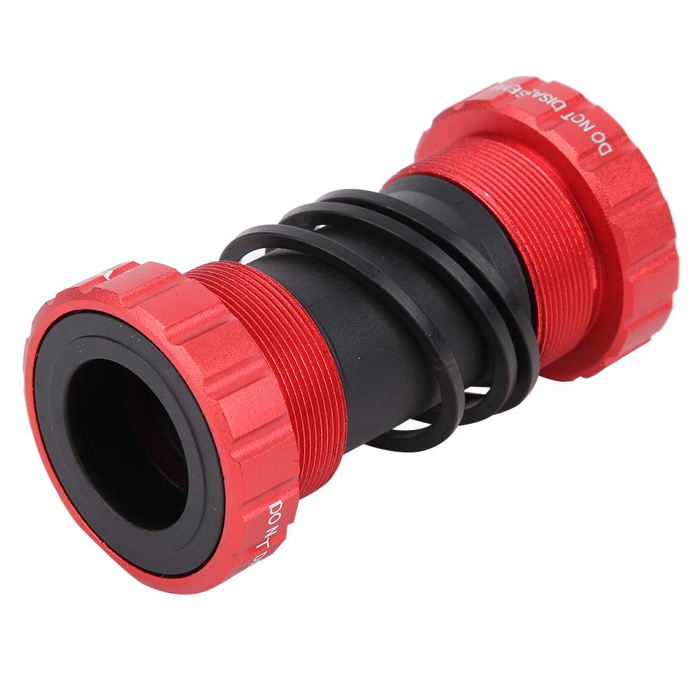 Keenso Integrated Crankset Bottom Bracket, 68‑73MM Alimunum Alloy Bearing Shell Bottom Bracket Hollowtech Thread Screwing‑In Type BB Bottom Bracket(RED)