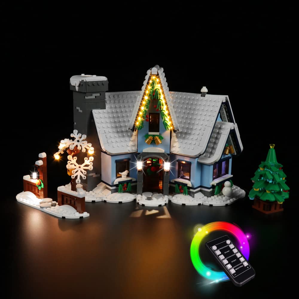 LED Light Kit for The Visit of Santa Claus,Lighting Set Compatible with Lego Creator Winter Village Collections Santa's Visit 10293,Creative Christmas Xmas Gifts,Only Light Set (Remote Control) — image 1