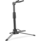 summina Foldable Digital Wind Instrument Stand Adjustable Metal Aerophone Holder Musical Instrument Stand, Black