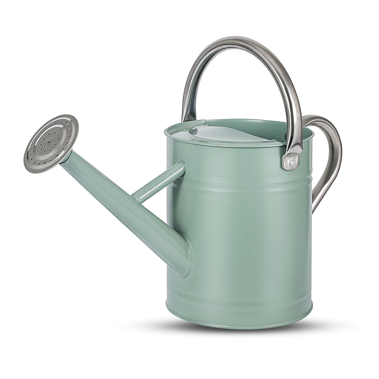 Photo 1 of 1 Gallon Watering Can for Plants, Watering Cans for Indoor&Outdoor Gardening, Galvanized Steel Watering Pot with Removable Spout, Metal Water Can with Ergonomic Movable Handle(Cream Green)