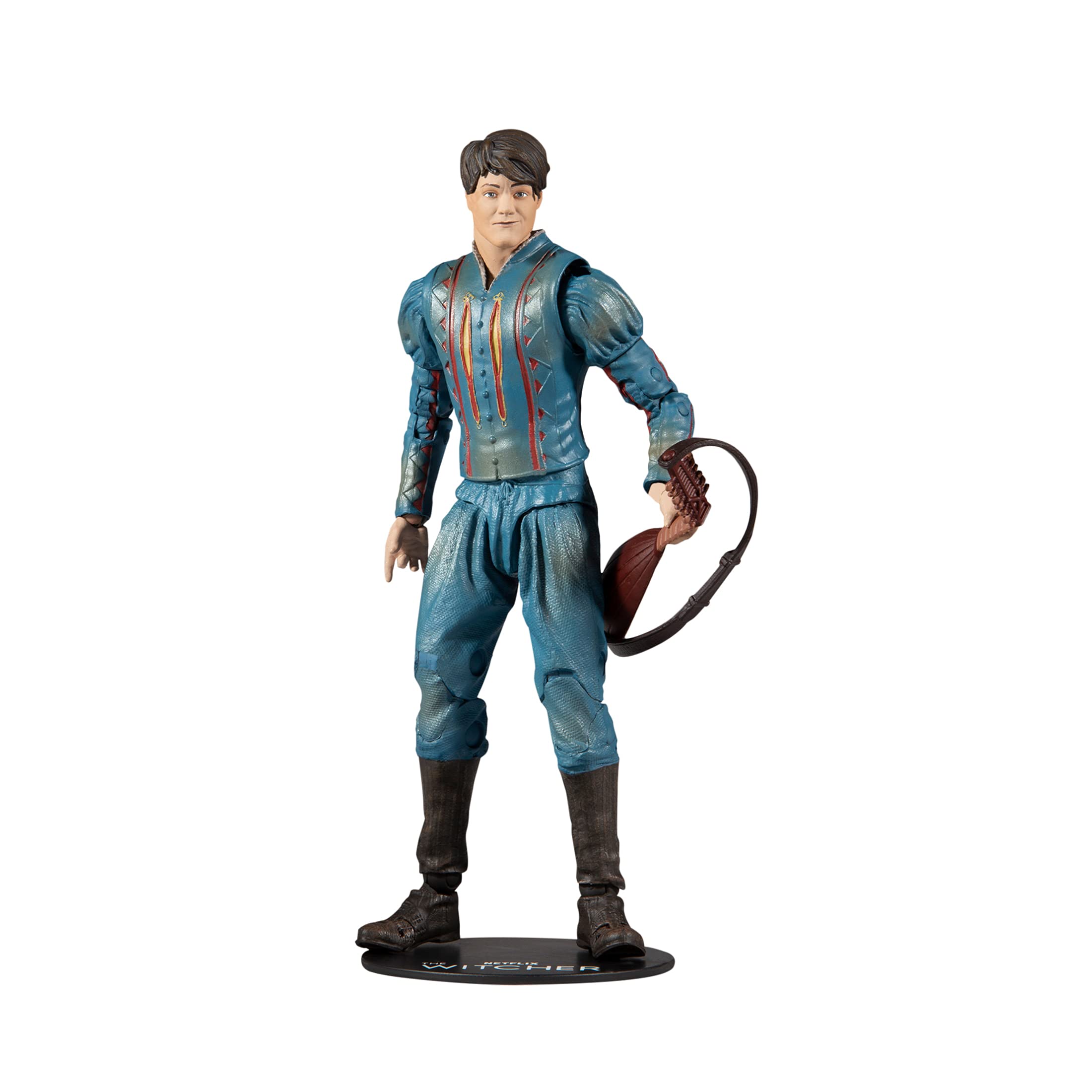 McFarlane Toys, Netflix The Witcher 7-inch Jaskier Action Figure with 22 Moving Parts, The Witcher Season 1 Collectible Figure with Collectors Stand Base– Ages 12+