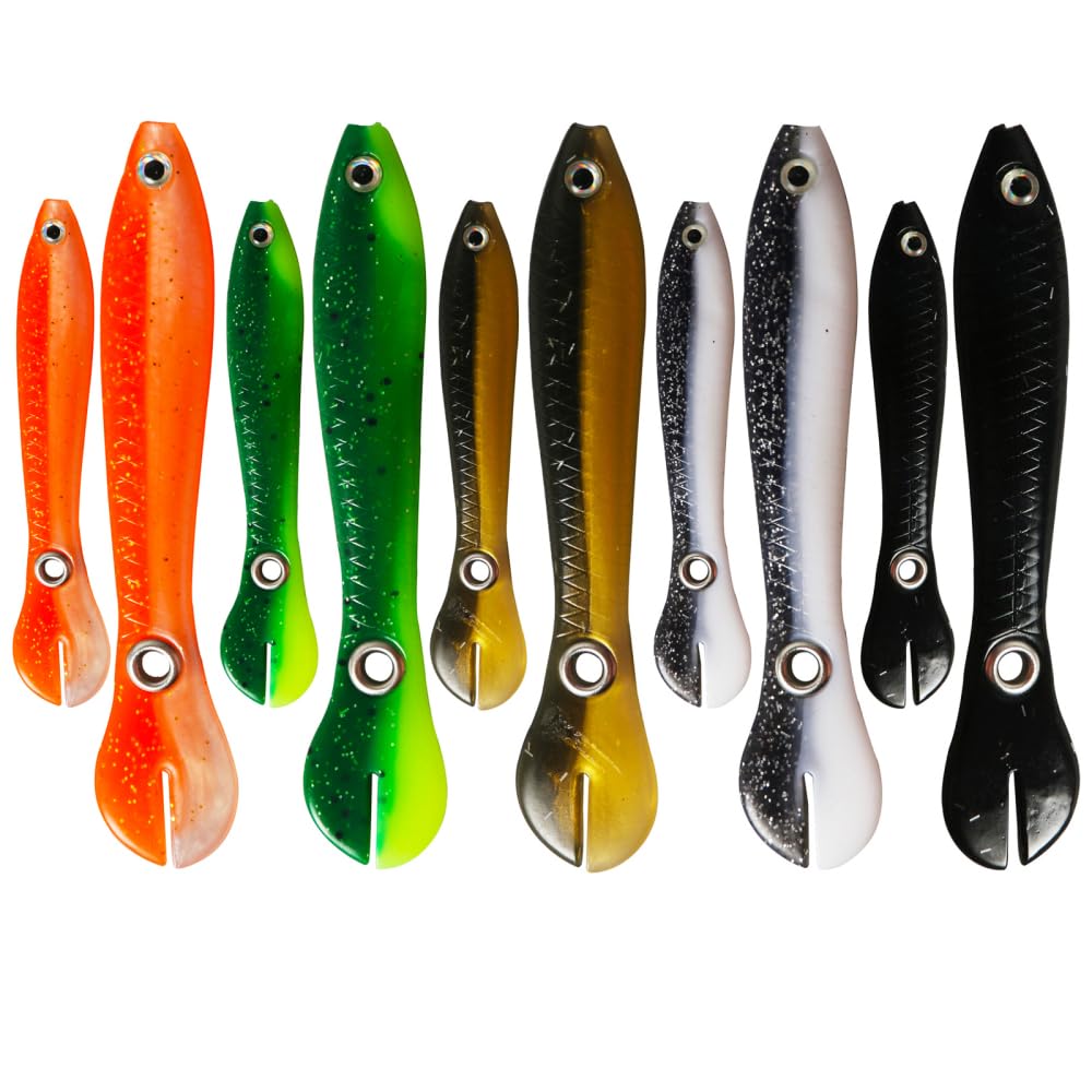 Cachpib Fishing Lures 10pcs Soft Bionic Fishing Lure 7cm/10cm Artificial Fishing Bait Realistic Soft Swimbaits Soft Artificial Lures for Fishing Trout Redfish Saltwater, Freshwater