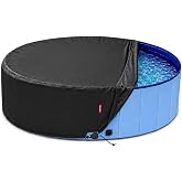 QH.HOME 87 Inch Round Kiddie Pool Cover with Ratchet Strap System | Fits 87 inch kiddie and dog pools. Waterproof, odorless fabric; ratchet strap helps secure the cover in wind. Cover only.