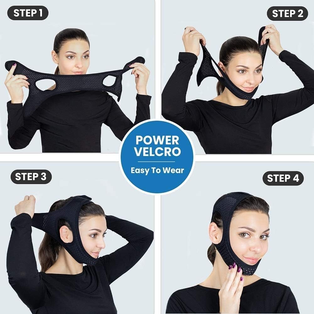 Anti Snoring Chin Strap for Snoring Solution, Vosaro Newest Chin Strap for Men Women, Adjustable and Breathable Stop Snoring Device for Snorers of All Ages, Snoring Sleep Aid: Health & Personal Care