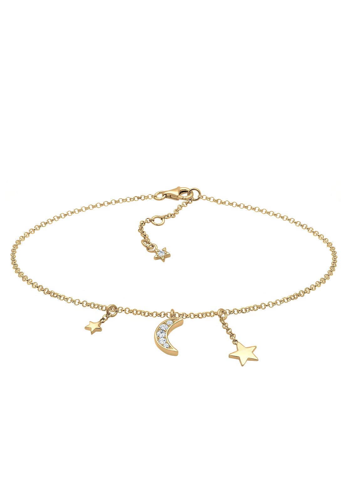 Elli Women's 925 Sterling Silver Anklet 0701332518_22 - 22 cm length