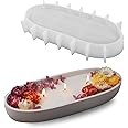 Wehous Large Bowl Resin Mold, 11.6'' Oval Bowl Silicone Molds for Resin Concrete Cement, Epoxy Casting Mold for Jewelry Makeup Storage Container Candle Boat Succulent Pot, Table Home Decoration