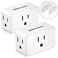 3 Prong to 2 Prong Adapter, LENCENT Plug Extender, Wall Plug Splitter with 3 AC Outlets, Travel Power Adaptor for US to…