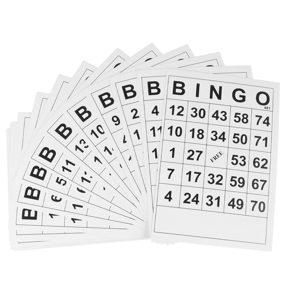 TOYANDONA 60pcs Intellectual Development Plaything Bingo Cards Disposable Bingo Game for Fun Classic Sticker Kids Playsets Baby Tots Bulk School Supplies Child White Large