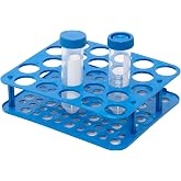 CryoKing 25-Well Centrifuge Tube Rack, Detachable Stand, &phi;1.02 inch, 1 PCS | Lab-grade Polypropylene, Individual Packaged, Blue, for 50ml Tubes