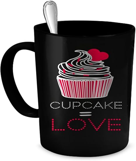 Amazon Com Cupcake Coffee Mug Cupcake Gift 11 Oz Black Kitchen Dining Amazon Com Cupcake Coffee Mug Cupcake Gift 11 Oz Black Kitchen Dining