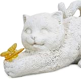 Festive Lights 20cm Solar Cat Memorial Light with Butterfly Warm White LED view 9