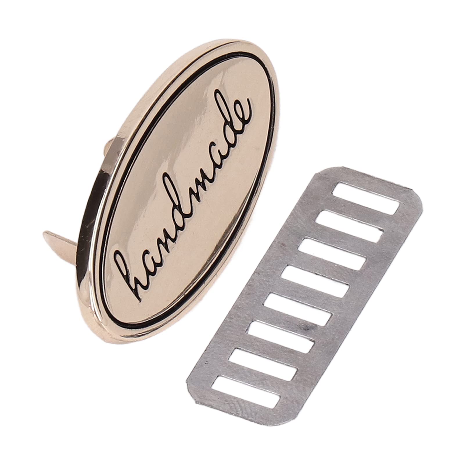 Metal Handmade Tag Labels, Multiple Colors Available DIY Bag Label Handmade Tags for Jewelry Making Crafts Sewing Clothing Decoration(Light Gold)