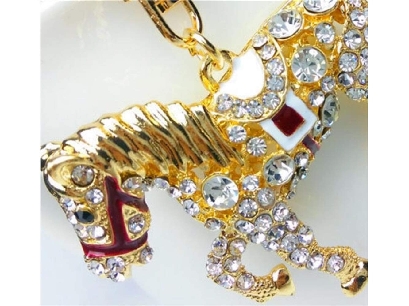 HSDDA Neuheit Pferd mit Diamant-Schlüsselanhänger Charms Tasche