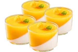 Baalaka Ramekins Oven Safe, Creme Brulee ramekins set of 4,Small Glass Bowls 4oz, Dipping Sauce Cups, Clear Salad Dressing Container and Dessert Bowls for Custard