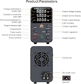 NANKADF DC Power Supply 0-60V 0-5A USB Fast Charge 18W CC/CV 4-Digit Display view 7