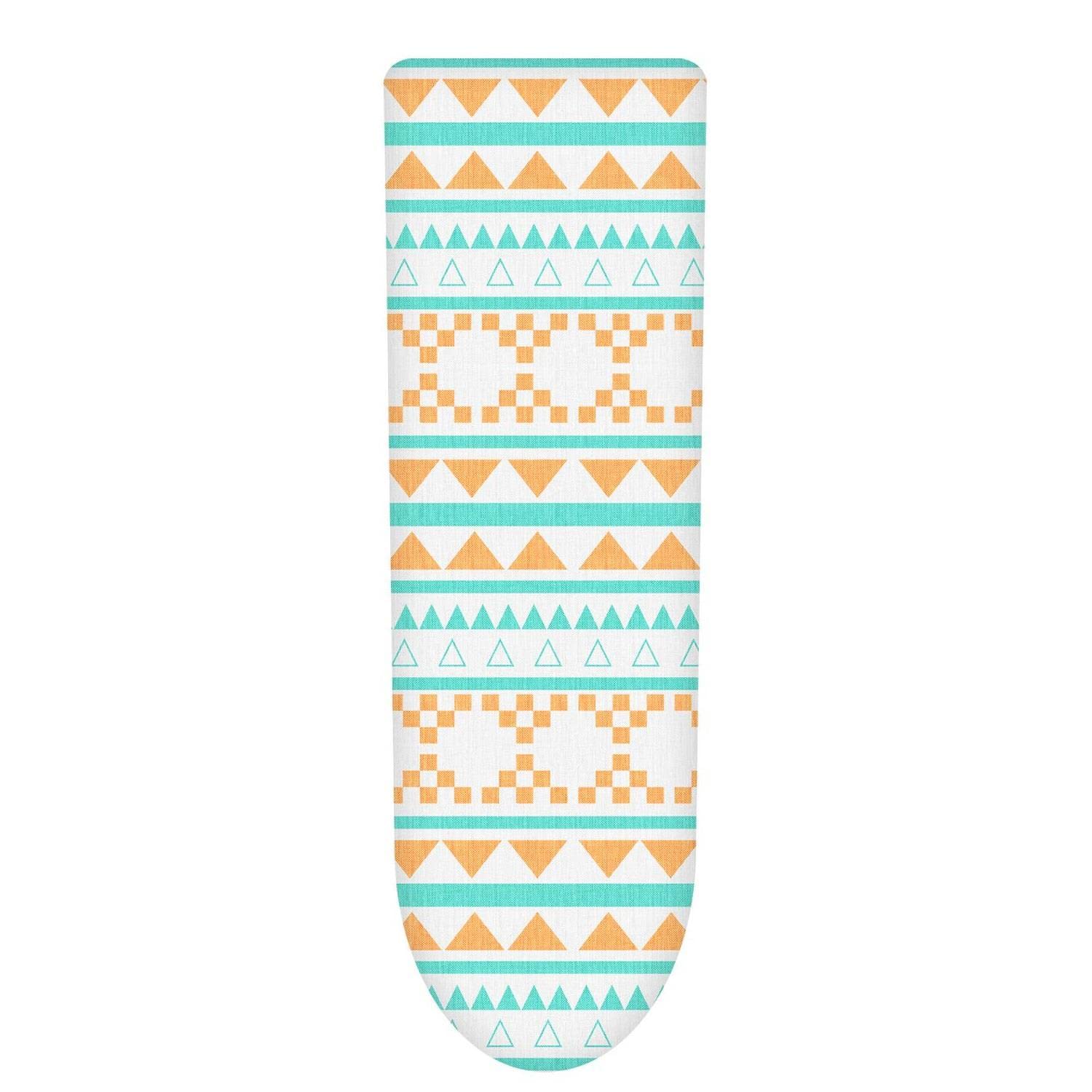 Vinsani Modern Extra Large Universal Fit Ironing Board Cover Multi Fit New Foam Back padding 100% Cotton Easy Fit, 140 x 52 cm, Made in EU – Summer (Iron Board not included)