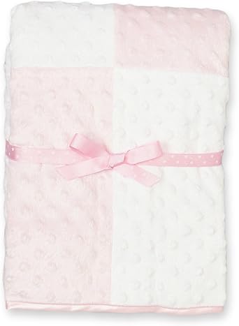 minky baby blanket with satin trim