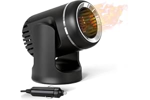 Car Heater, Portable 12V 120W Car Heaters & Defroster, Plug into Cigarette Lighter for Windshield Defogger with 360° Rotary, 