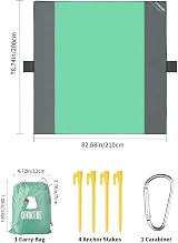 COVACURE Beach Blanket Mat 210x200cm Sandproof Waterproof with 3 Zipper Pockets view 3
