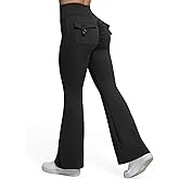 YWBIN Flare Leggings with Pockets for Women Scrunch Butt Lifting Gym Workout Leggings High Waist Yoga Pants