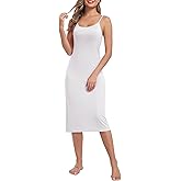 Lovasy Women's Full Slip for Under Dresses Cami Slip Mini Dress Adjustable Straps Basic Long Full Slips Nightgown S-3XL