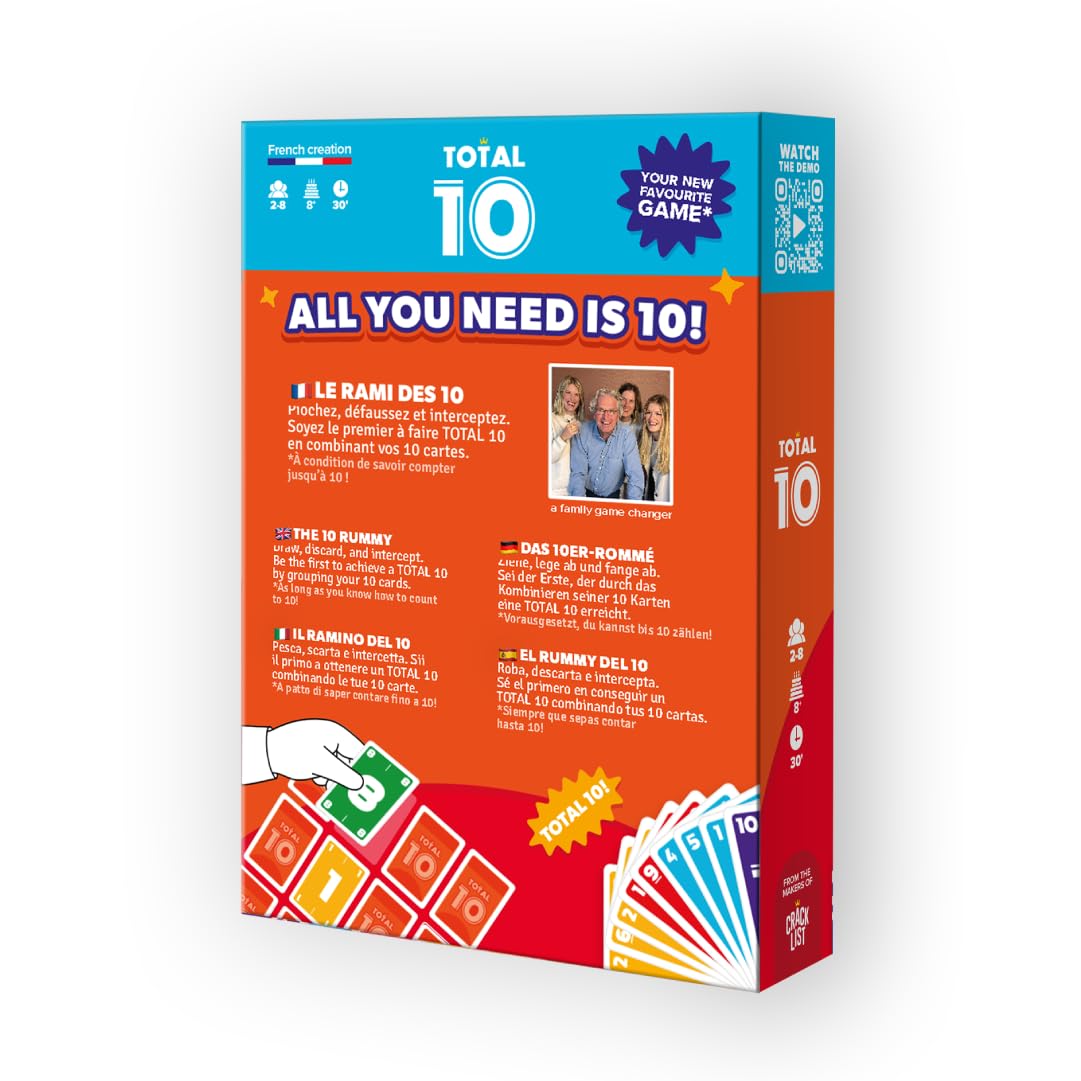TOTAL 10 – Kartenspiel Inspiriert vom Rommé | Von den Machern von Crack List | 2 bis 8 Spieler | Ab 8 Jahren | Stimmungsspiel für Familie & Spieleabend | Geschenkidee | Deutsche Version 9