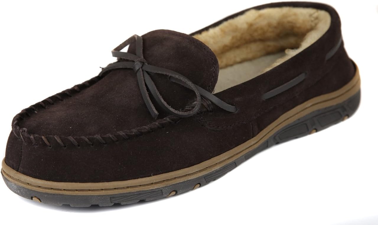 Amazon.com: Rockport TruTech Suede Indoor/Ourdoor Mocassin Slipper (12