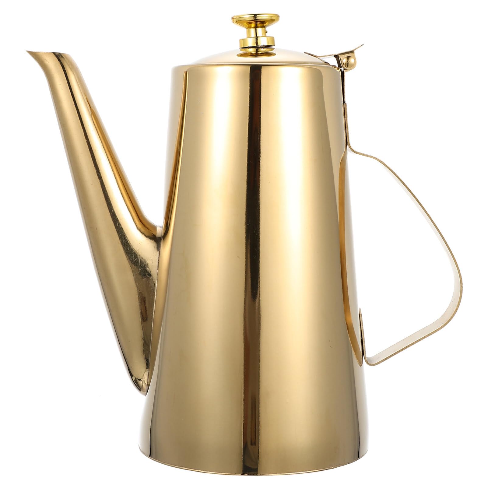 BESTonZON Stainless Steel Household Oil Dispenser Bottle with Handle Large Capacity Cold Water Kettle for Kitchen Use Drip-Free Spout for Precise Pouring