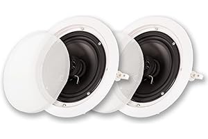Acoustic Audio HTI-6C in Ceiling 6.5" Speaker Pair 2 Way Home Theater Speakers