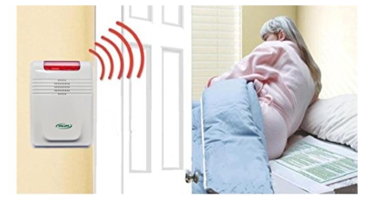 Wireless Bed exit Alarm with Long Term Bed Sensor pad (no Alarm in