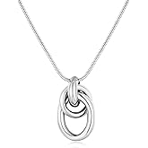 FILMOON Gold Knot Pendant Necklace for Women Statement Gold Necklace 14K Gold Plated Knot Choker Trendy Jewelry